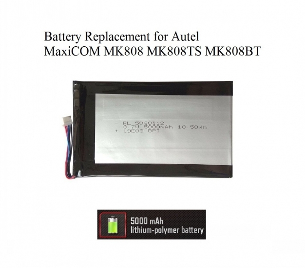 Battery Replacement for Autel MaxiCOM MK808 MK808TS MK808BT - Click Image to Close